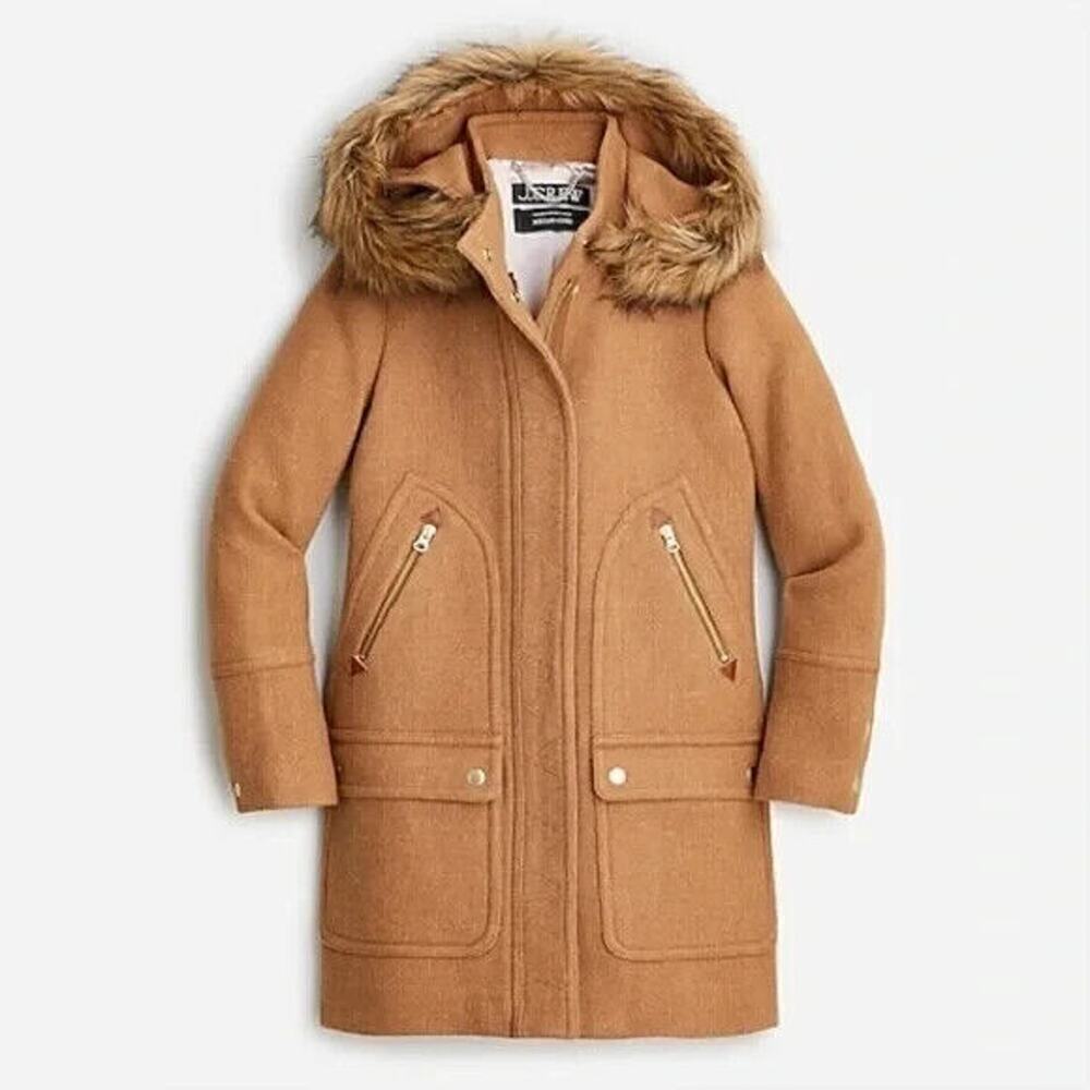 J. Crew Chateau Parka in Italian Stadium-Cloth Tan 2